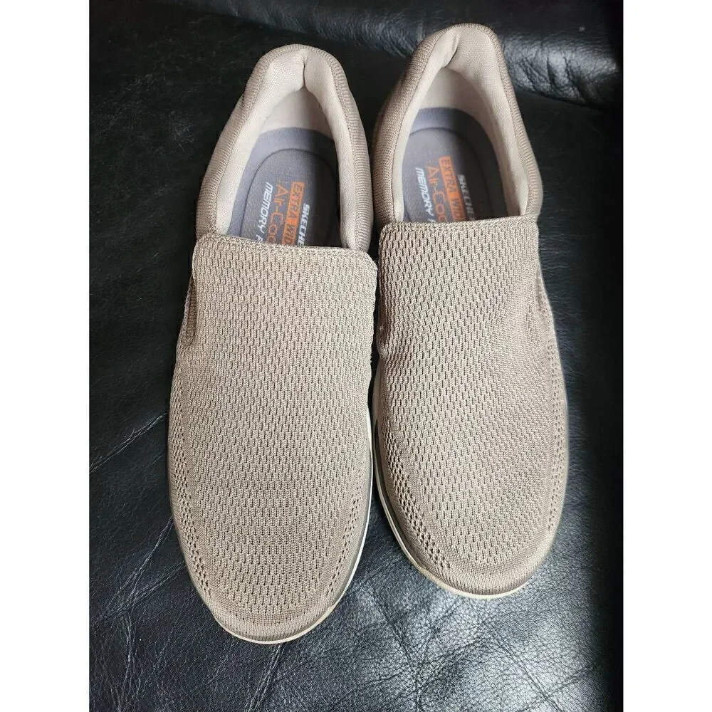 NWOT Men's Skechers Slip On Shoes Mens 13 Extra Wide Fit, Air Cooled Memory Foam